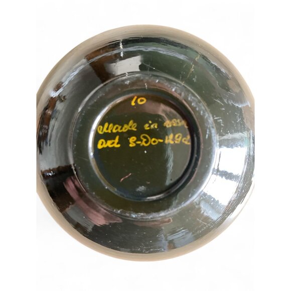 Vintage Hand-Painted Russian Lacquer Trinket Dish With Floral Design - Picture 4 of 5